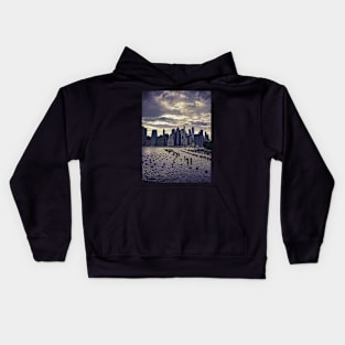 Manhattan Skyline Brooklyn New York City Kids Hoodie